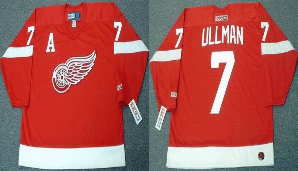 2019 Men Detroit Red Wings #7 Ullman Red CCM NHL jerseys